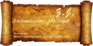Zechmeister József névjegykártya
